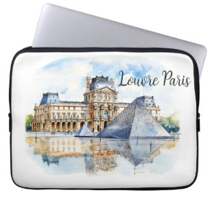 Der Louvre und die Ikonische Pyramide Laptopschutzhülle