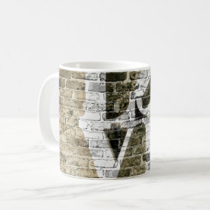 Der LOVE MUG Nuetrale Ziegel Urban Graffiti Kaffeetasse