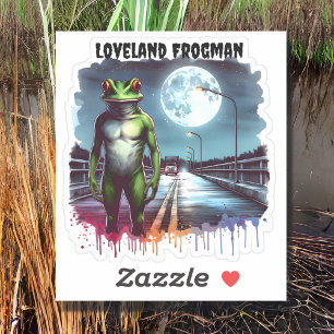 Der Loveland-Froschmann   Ohio-Kryptid Aufkleber