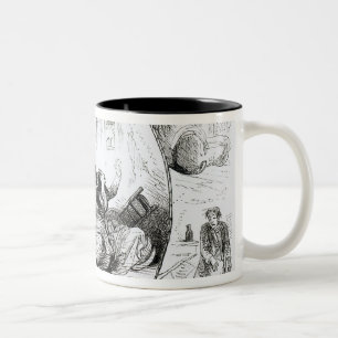 Der Löwe aus Humor heraus Zweifarbige Tasse