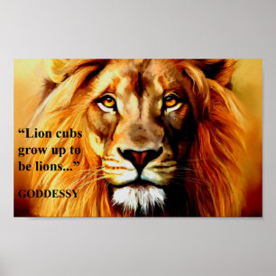 "Der Löwe-" CUB-Plakat des Jungen inspirierend Poster