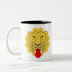 Der Löwe des Lebens - Alphamännchen, 05, heilige T Zweifarbige Tasse