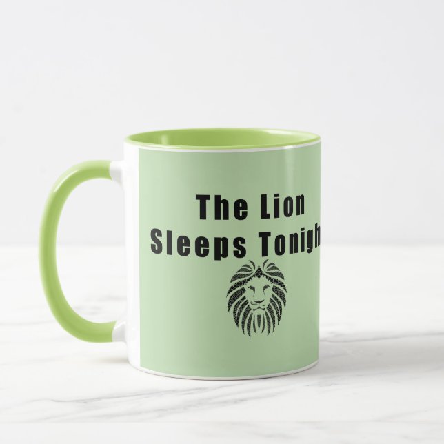 Der Löwe schläft heute Abend goldene Tasse (Links)