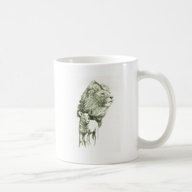 DER LÖWE U. DAS LAMM KAFFEETASSE (Rechts)