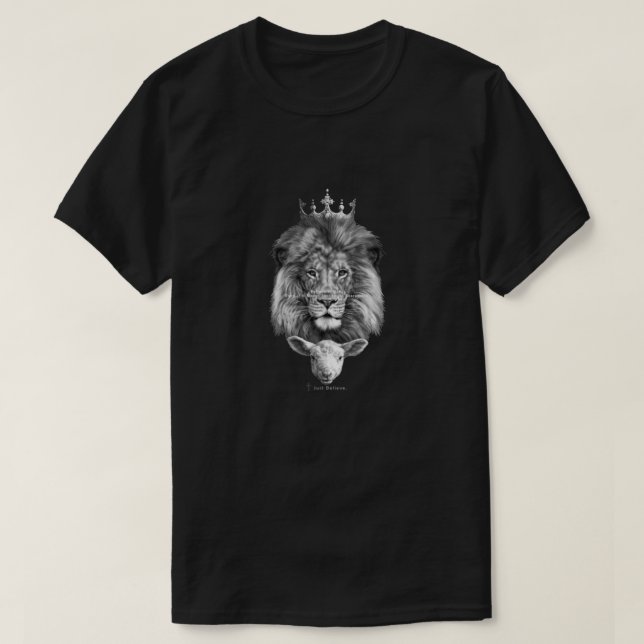 Der Löwe und das Lamm Christliche Sportswear Class T-Shirt (Design vorne)