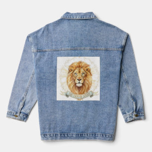 Der Löwe von Juda   Christliche Damenjeansjacke Jeansjacke