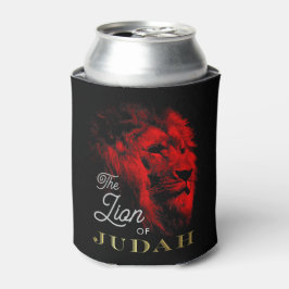 Der Löwe von Judah Black Red Gold Christlich Dosenkühler