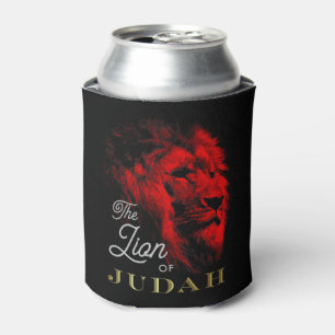 Der Löwe von Judah Black Red Gold Christlich Dosenkühler