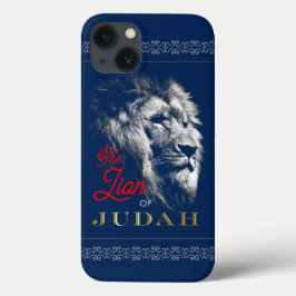 Der Löwe von Judah Navy Blue Red Gold Christlich Case-Mate iPhone Hülle