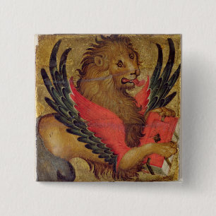 Der Löwe von St Mark (Öl auf Platte) Button