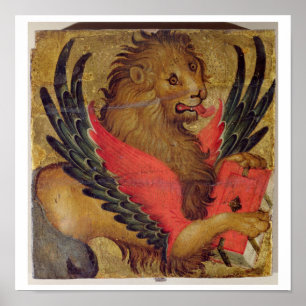 Der Löwe von St. Markus (Öl auf Holz) Poster