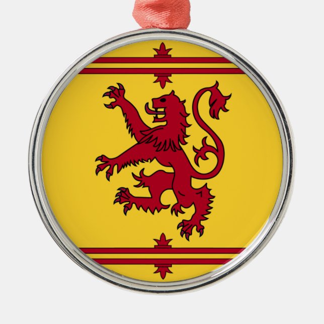 Der Löwe zügellos von Schottland Silbernes Ornament (Vorne)