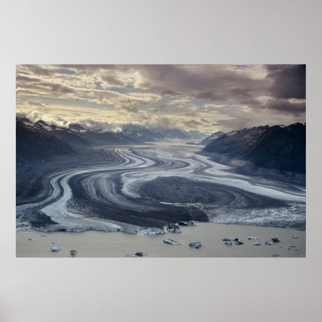 Der Lowell Glacier mündet in die Alsek Poster (Vorne)