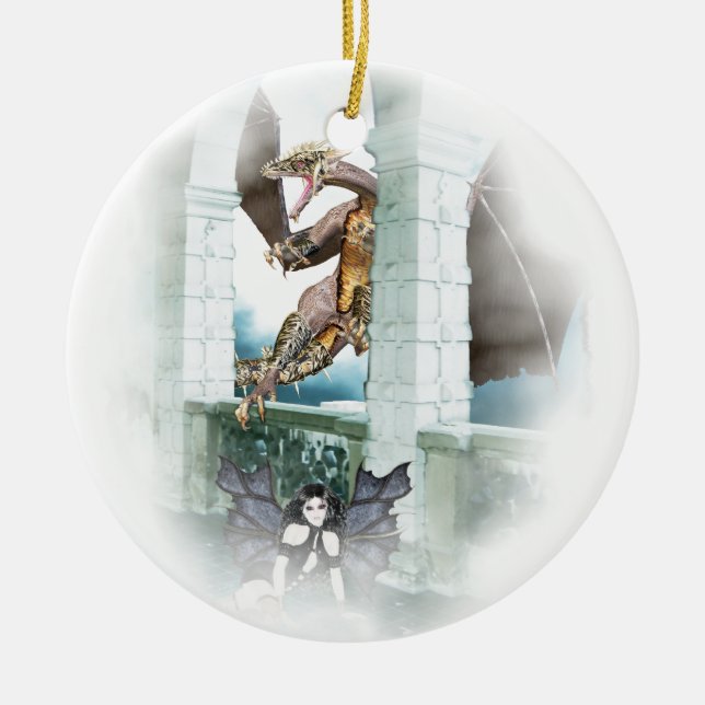 Der Lügner des Drachen Keramikornament (Vorne)