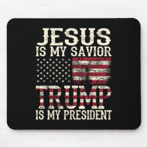 Der lustige amerikanische Jesus ist mein Retter Tr Mousepad
