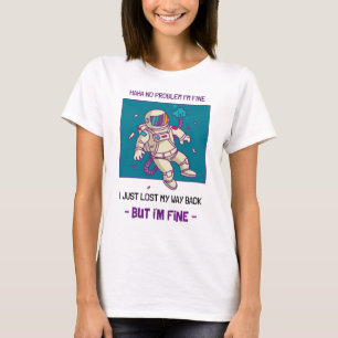 Der lustige Astronaut hat im Weltraum verloren. T-Shirt