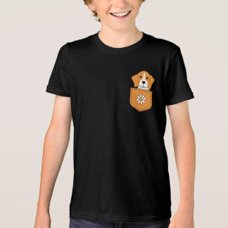 Der lustige Beagle in der Tasche Tri-Blend Shirt