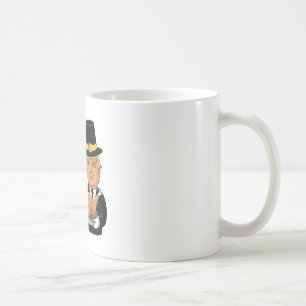 Der lustige Donald Trump reitet ein Einhorn. Pink Kaffeetasse