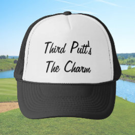 Der lustige dritte Putt ist der charmante Golfer S Truckerkappe