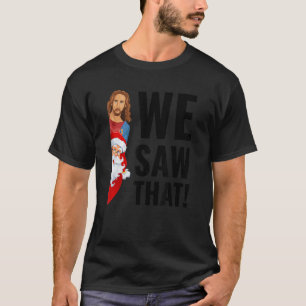 Der lustige Jesus sieht, der Weihnachtsmann hat di T-Shirt