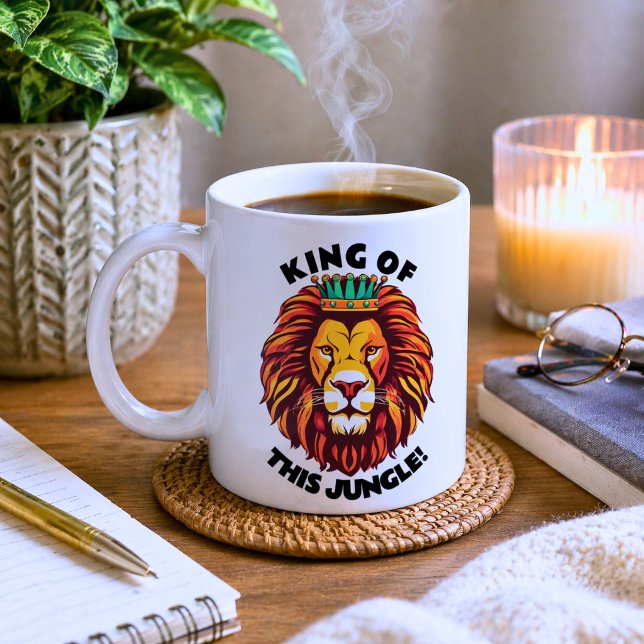 Der lustige König dieses Dschungels Kaffeetasse (Von Creator hochgeladen)