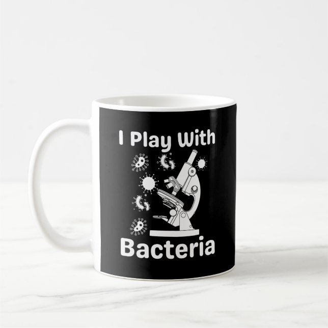 Der lustige Mikrobiologe, den ich mit Bakterien sp Kaffeetasse (Links)