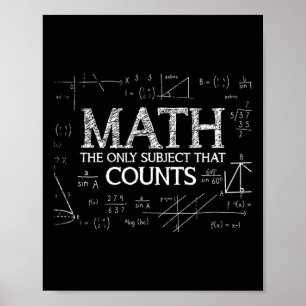 Der lustige Nerd der Wissenschaft mathematisiert d Poster