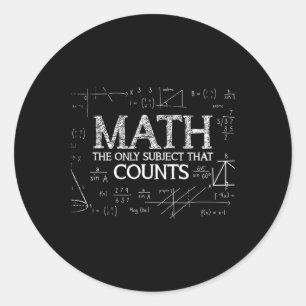 Der lustige Nerd der Wissenschaft mathematisiert d Runder Aufkleber