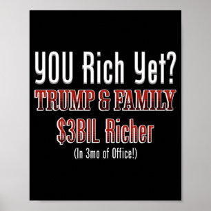 Der lustige politische Korrupte Trump wird im Amt  Poster