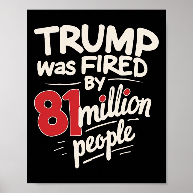 Der lustige sarkastische Spaß Trump wurde von 81 M Poster (Vorne)