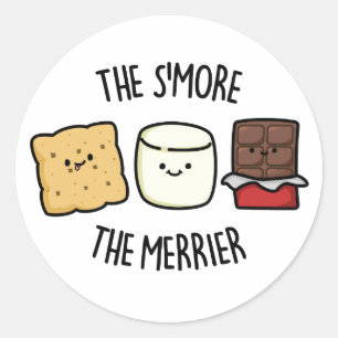 Der lustige Smore Pub Runder Aufkleber