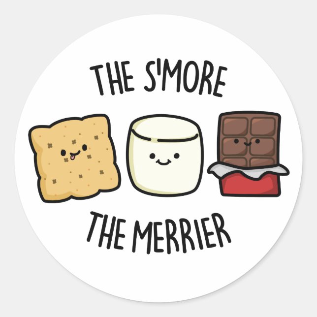 Der lustige Smore Pub Runder Aufkleber (Vorderseite)