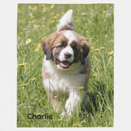 Der lustige St. Bernard Personalisiert Fleecedecke