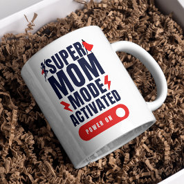 Der lustige Super-Mama-Modus aktiviert Quote Mutte Kaffeetasse