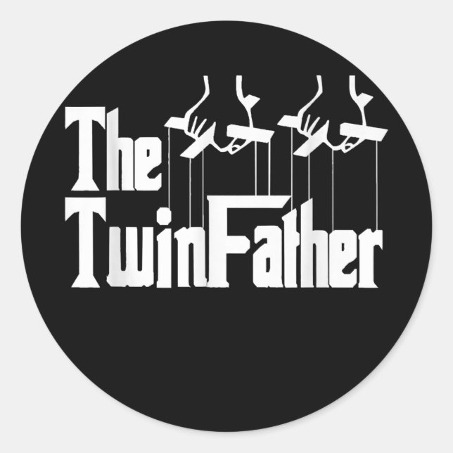 Der lustige Vater von TwinFather, der Zwillinge, d Runder Aufkleber (Vorderseite)