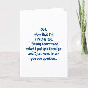 Der lustige Vatertag, von der Sons Card Karte
