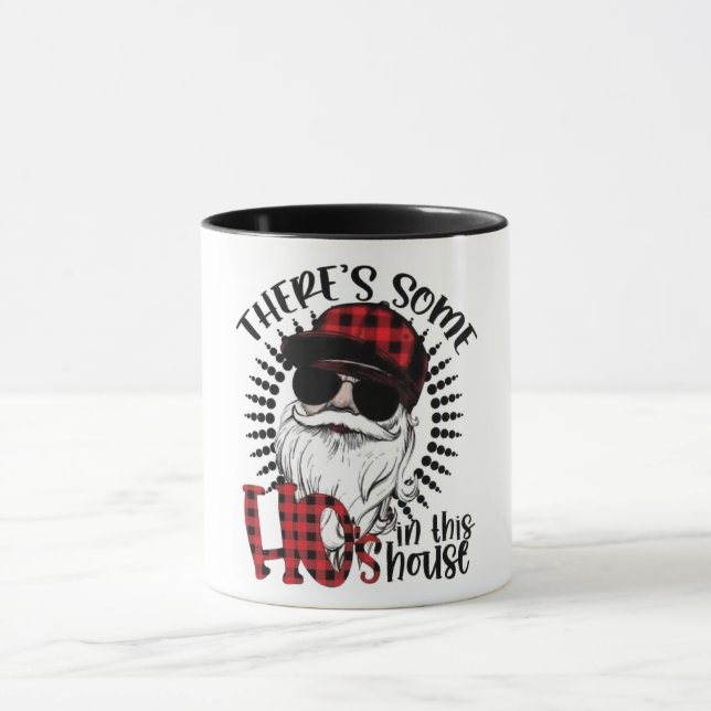 Der lustige Weihnachtsmann, in dem Haus gibt es ei Tasse (Zentrum)
