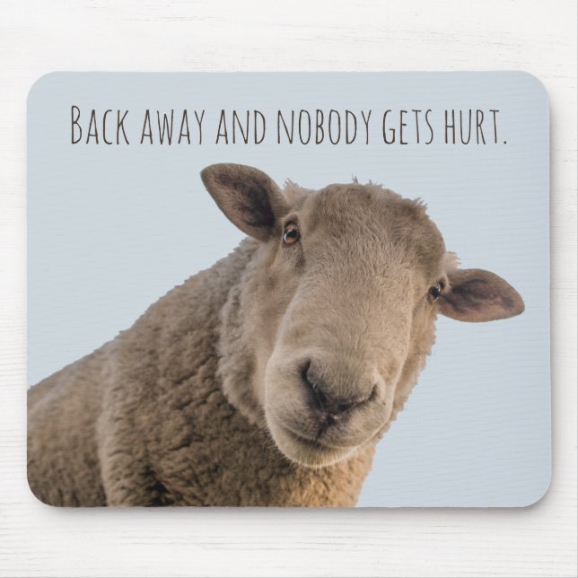 Der lustigen wegangriffsschafe Warnungsrückseite Mousepad (Vorne)