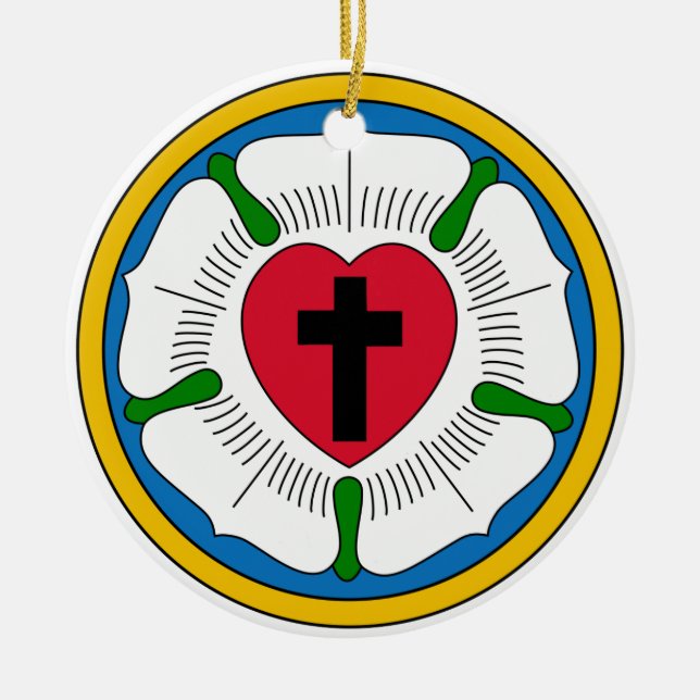 Der Luther RoseLutheranism Martin Luther Keramikornament (Vorne)