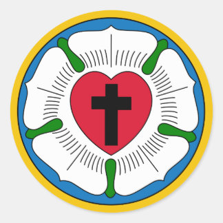 Der Luther RoseLutheranism Martin Luther Runder Aufkleber