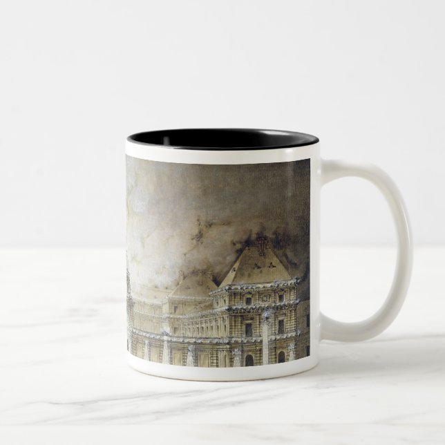 Der Luxemburg-Palast belichtet Zweifarbige Tasse (Rechts)
