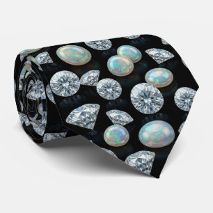 Der Luxusmann   Schwarze Smoking Diamant Opal Kraw Krawatte