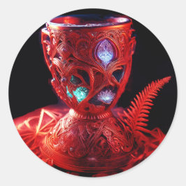 Der Lycurgus-Cup Runder Aufkleber