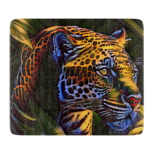 Der mächtige Jaguar - ein Dschungelräuber Schneidebrett (Vorderseite)