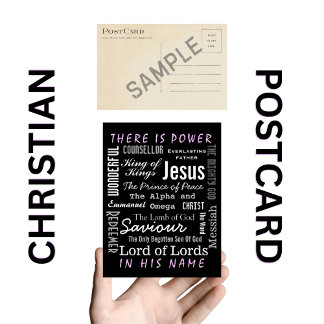 Der mächtige Name Jesu Christlich Postkarte