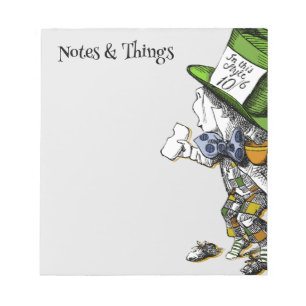 Der Mad Hatter {Alice im Wunderland} Notepad Notizblock