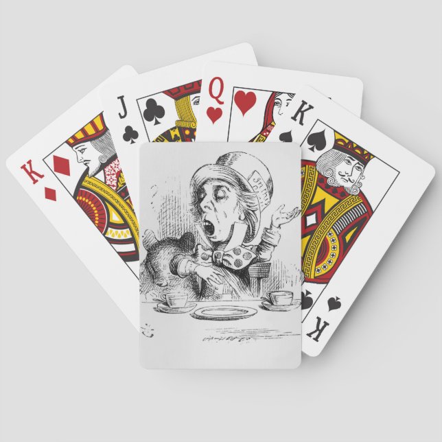 Der Mad Hatter, Illustration von 'Alice's Spielkarten (Rückseite)
