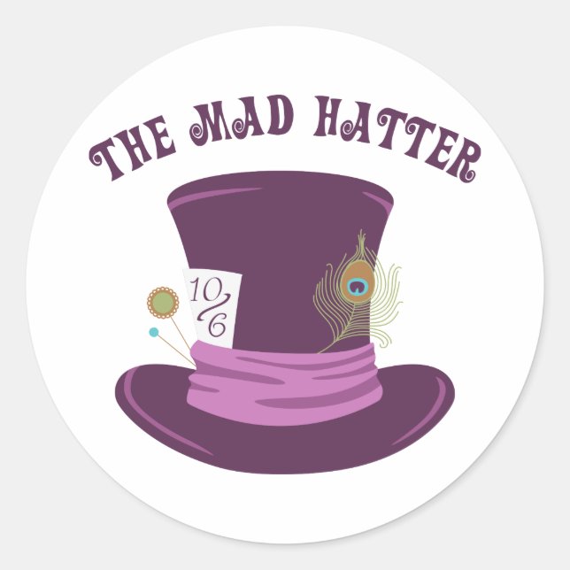 Der Mad Hatter Runder Aufkleber (Vorderseite)