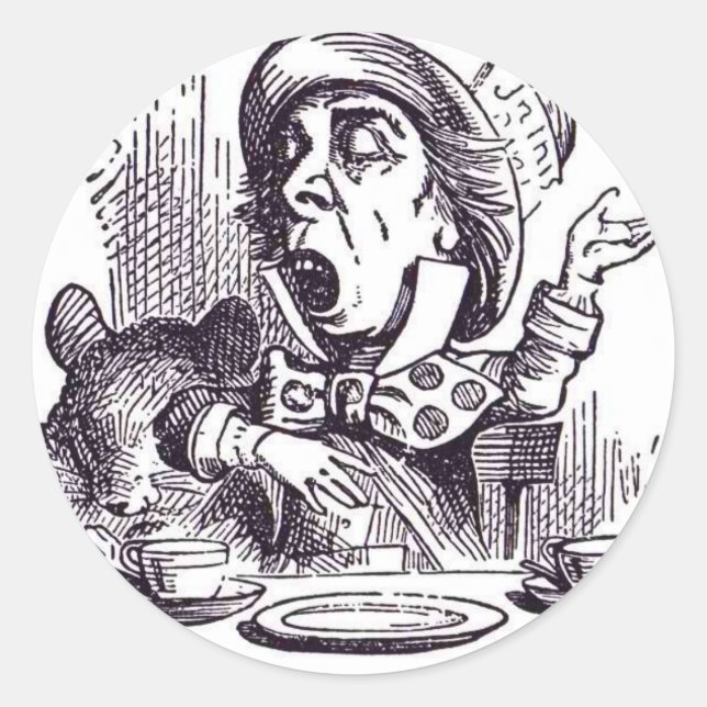 Der Mad Hatter Runder Aufkleber (Vorderseite)