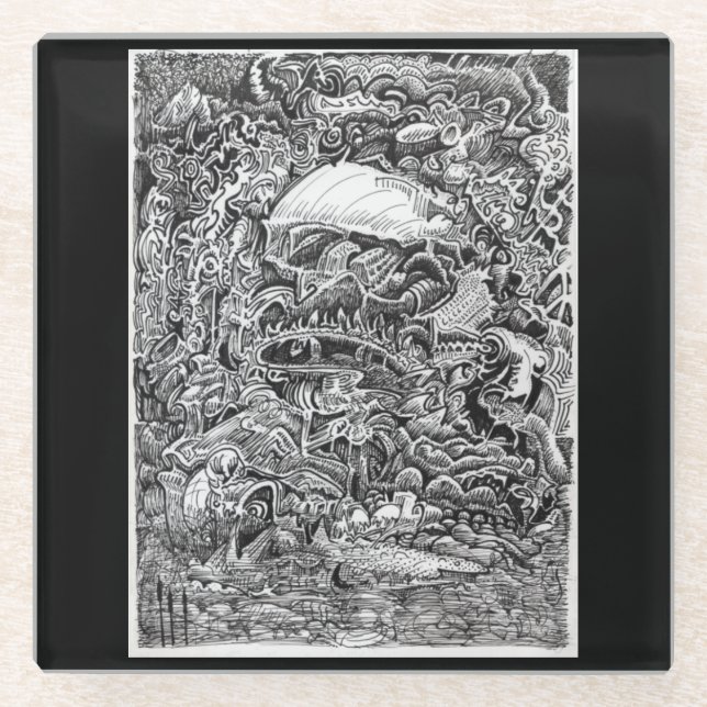 Der Maelstrom-wart Glasuntersetzer (Vorderseite)